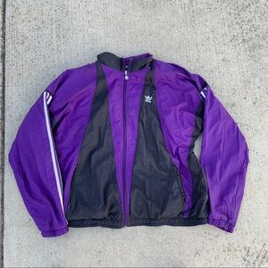 Vintage purple and Black Adidas Jacket 🌂
